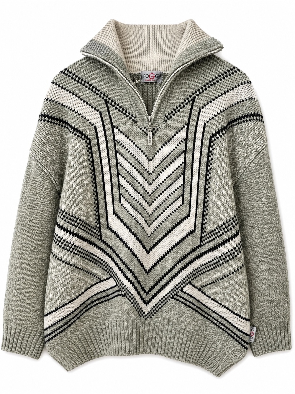 Beautiful Vintage Foggy The Winter Collection 80% Wool Oversized Sweater XL - Picture 2 of 12